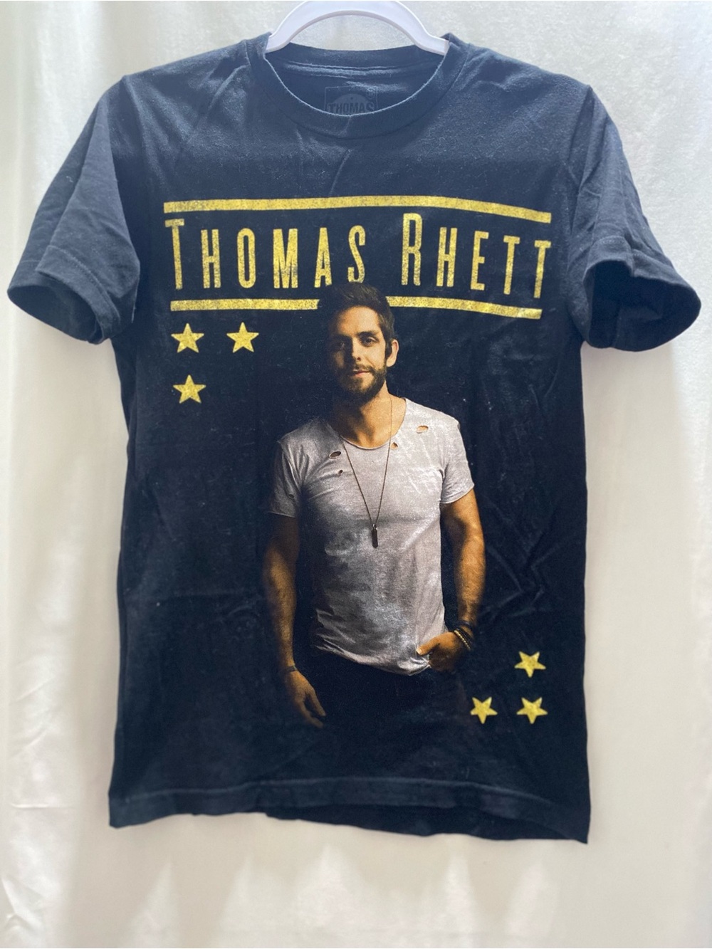 Thomas Rhett Official 2016 Tour Gear Black Graphic T-Shirt Size S/M #Vintage